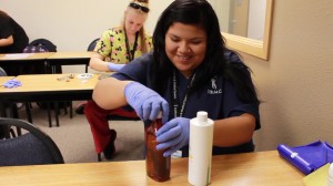 IBMC Greeley college's Pharmacy Technician students compound medication and fill mock patient prescriptions.