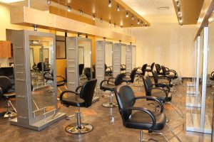 The new cosmetology suite features hairstyling, nail technician and an esthetician salon.